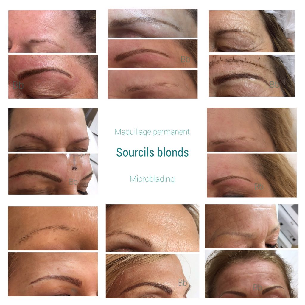 Microblading sourcils blonds